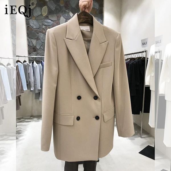 women's suits & blazers ieqj women korean style fashion all-match solid color double-breasted blazer long sleeve loose jacket autumn 20, White;black
women's suits & blazers ieqj women korean style fashion all-match solid color double-breasted blazer long sleeve loose jacket autumn 20, White;black