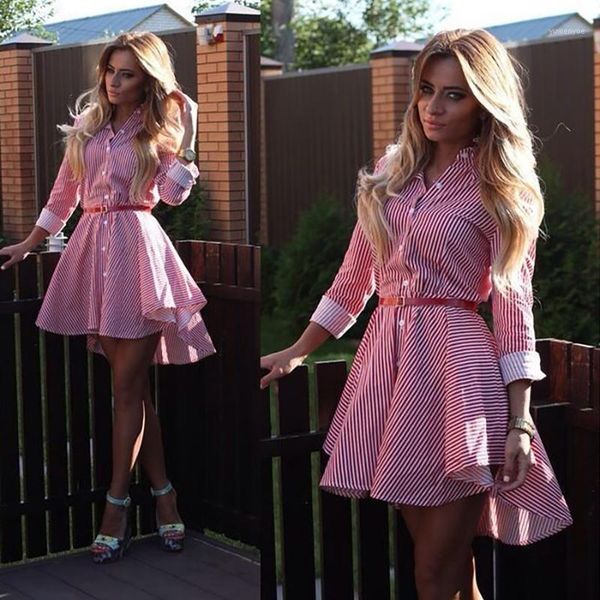 casual dresses spring striped shirt dress women turn-down collar full sleeves button belt mini vestidos s-xl, Black;gray
casual dresses spring striped shirt dress women turn-down collar full sleeves button belt mini vestidos s-xl, Black;gray