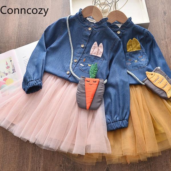 clothing sets outfits dress set children's suit girls cartoon embroidered denim shirt + skirt bag 3-piece kids, White
clothing sets outfits dress set children's suit girls cartoon embroidered denim shirt + skirt bag 3-piece kids, White