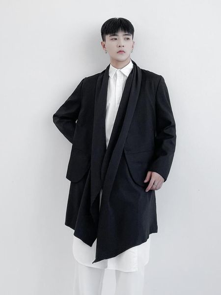 men's suits & blazers spring and autumn style personality splicing irregular false two design fashion leisure loose large size coat, White;black
men's suits & blazers spring and autumn style personality splicing irregular false two design fashion leisure loose large size coat, White;black