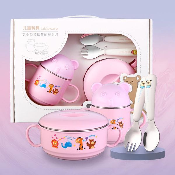 bowls 304 stainless steel children's tableware baby heat preservation bowl fork spoon water cup fall proof auxiliary gift box set
bowls 304 stainless steel children's tableware baby heat preservation bowl fork spoon water cup fall proof auxiliary gift box set