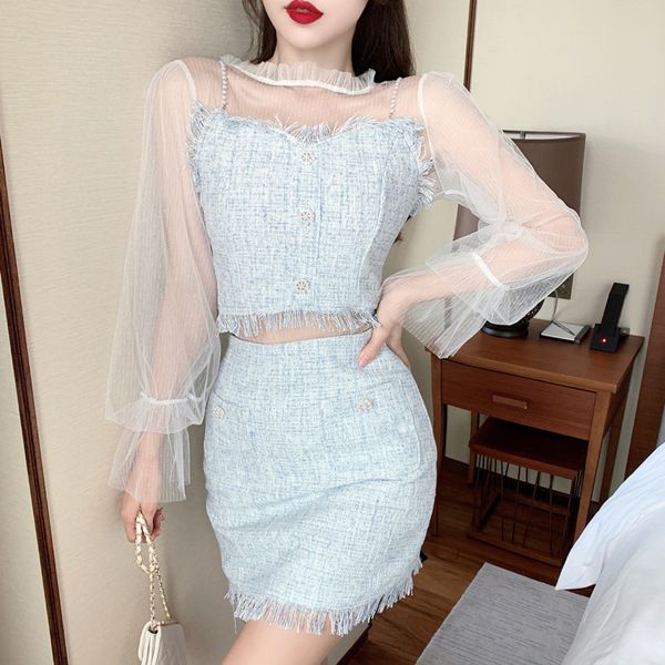 skirts small tweed fragrance 3 piece of clothing shirt short waistcoat + bodycon mini skirt three garments suit women's ensemble, Black
skirts small tweed fragrance 3 piece of clothing shirt short waistcoat + bodycon mini skirt three garments suit women's ensemble, Black