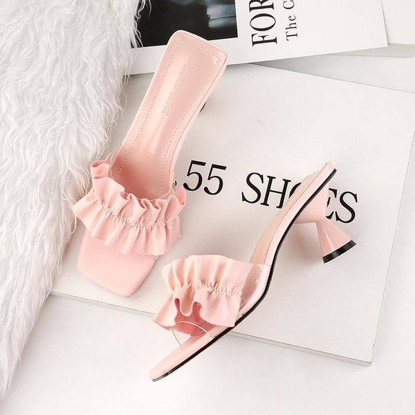 slippers 2021 style summer women crystal 6cm high heels mules shales slides female strange low fashion pink pvc shoes, Black
slippers 2021 style summer women crystal 6cm high heels mules shales slides female strange low fashion pink pvc shoes, Black