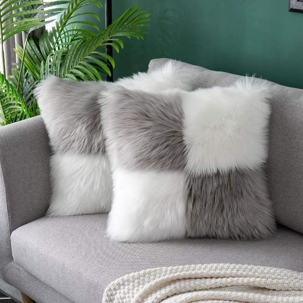 cushion/decorative pillow white grey mixed fluffy covers decorative faux fur cushion cover throw home decor square case 45x45cm
cushion/decorative pillow white grey mixed fluffy covers decorative faux fur cushion cover throw home decor square case 45x45cm