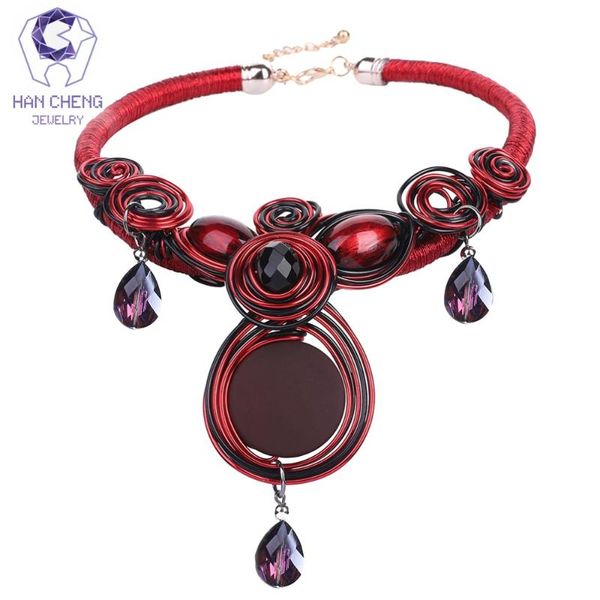 chokers hancheng fashion handmade rope leather hanging rhinestone necklaces round crystal women statement jewelry collar, Golden;silver
chokers hancheng fashion handmade rope leather hanging rhinestone necklaces round crystal women statement jewelry collar, Golden;silver