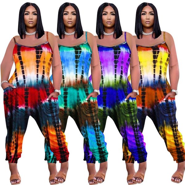 women jumpsuits tie dye sleeveless rompers summer loose pants s-2xl clothes casual clothing 5135, Black;white
women jumpsuits tie dye sleeveless rompers summer loose pants s-2xl clothes casual clothing 5135, Black;white