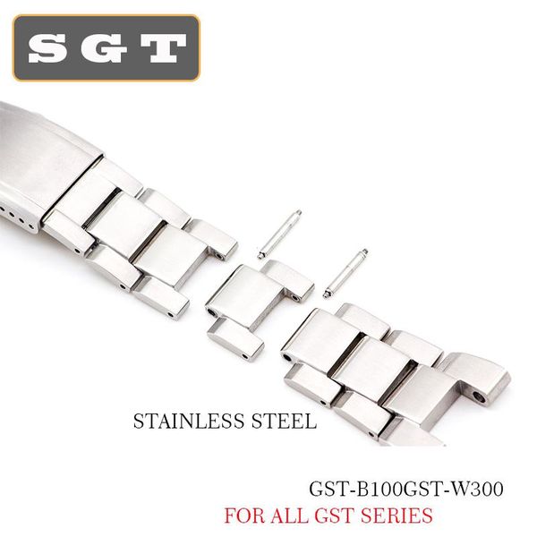 watch bands band gst-b100gst-w300 stainless steel 316l metal strap belt tools, Black;brown
watch bands band gst-b100gst-w300 stainless steel 316l metal strap belt tools, Black;brown