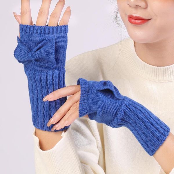 five fingers gloves women fingerless short bow knitted & semi-long rhombus soft mitten arm sleeves glove autumn winter mittens, Blue;gray
five fingers gloves women fingerless short bow knitted & semi-long rhombus soft mitten arm sleeves glove autumn winter mittens, Blue;gray