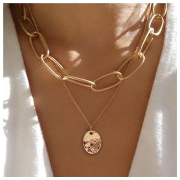 chains hahagirl vintage multi-layer lock pendant necklace for women gold color chain choker necklaces jewelry wedding party gifts, Silver
chains hahagirl vintage multi-layer lock pendant necklace for women gold color chain choker necklaces jewelry wedding party gifts, Silver