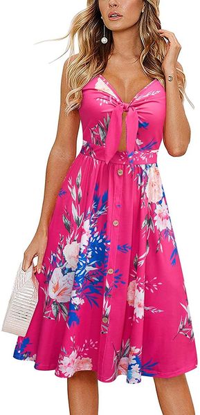 brand womens floral sundress v neck tie knot front spaghetti strap summer dresses with pockets, Black;gray
brand womens floral sundress v neck tie knot front spaghetti strap summer dresses with pockets, Black;gray