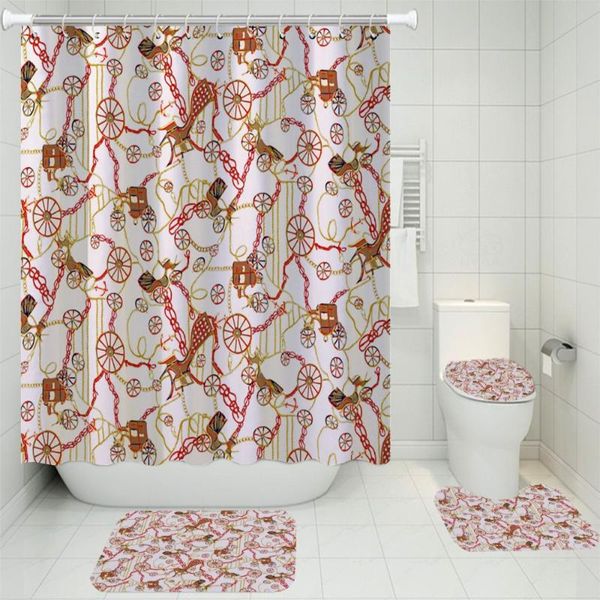 european series vintage style bath curtain 3d chain print bathroom sets anti slip carpet toilet lid cover shower accessory set
european series vintage style bath curtain 3d chain print bathroom sets anti slip carpet toilet lid cover shower accessory set