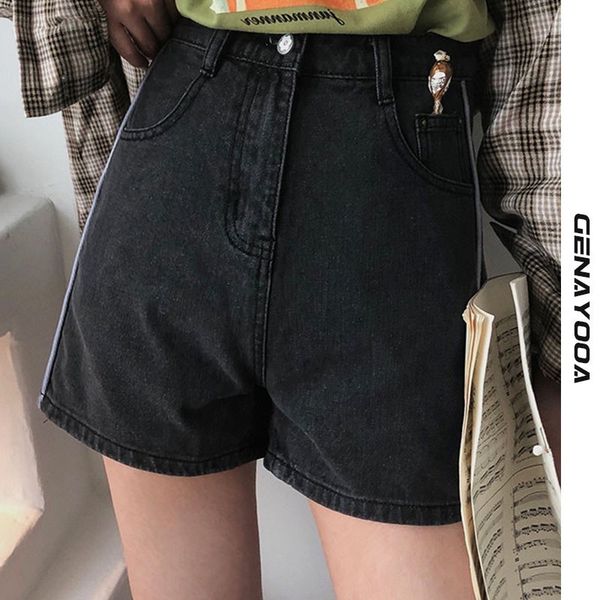 genayooa streetwear denim summer korean jeans high waist shorts women black blue ladies short femme casual 210417, White;black
genayooa streetwear denim summer korean jeans high waist shorts women black blue ladies short femme casual 210417, White;black