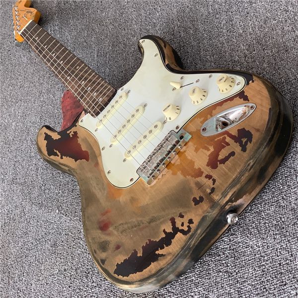 relic-electric guitar, style,alder body with maple neck,custom electric guitarra
relic-electric guitar, style,alder body with maple neck,custom electric guitarra