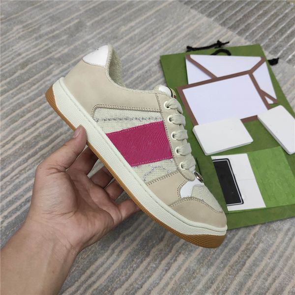 designer luxury casual shoes screener canvas beige cream pink/green leather distressed sneakers with original box, Black
designer luxury casual shoes screener canvas beige cream pink/green leather distressed sneakers with original box, Black