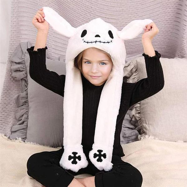 berets plush movable ears hat cute funny hand pinching airbag cap halloween christmas gifts for kids boys girls, Blue;gray
berets plush movable ears hat cute funny hand pinching airbag cap halloween christmas gifts for kids boys girls, Blue;gray