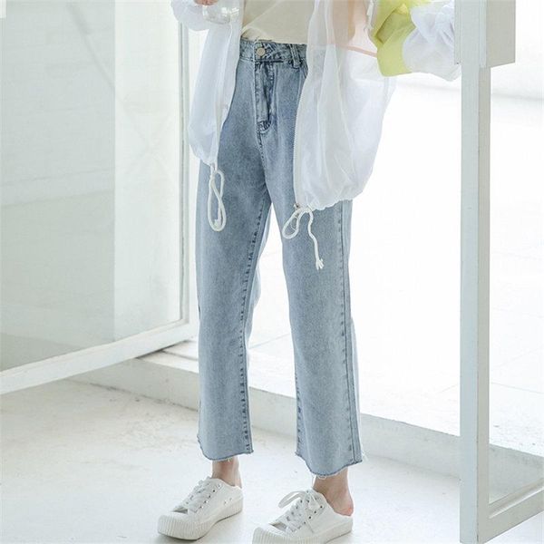 hzirip korea light washed all match women vintage female chic autumn straight slender loose denim thin high waist jeans pants women's, Blue
hzirip korea light washed all match women vintage female chic autumn straight slender loose denim thin high waist jeans pants women's, Blue