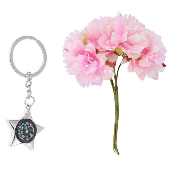 decorative flowers & wreaths metal star compass pendant keychain for men with 6pcs 4cm artificial carnation stamen silk flower bouquet 
decorative flowers & wreaths metal star compass pendant keychain for men with 6pcs 4cm artificial carnation stamen silk flower bouquet