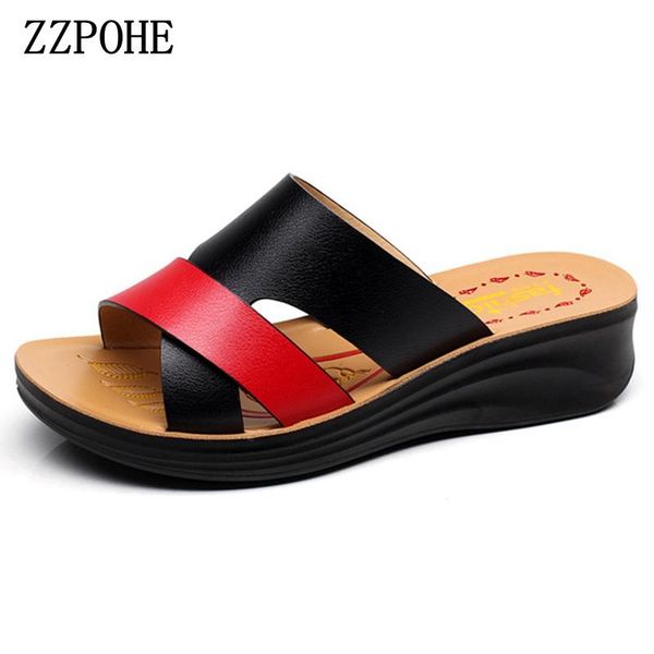 summer mother large size soft bottom leather slippers women flat slip on comfortable beach woman fashion shoes, Black
summer mother large size soft bottom leather slippers women flat slip on comfortable beach woman fashion shoes, Black