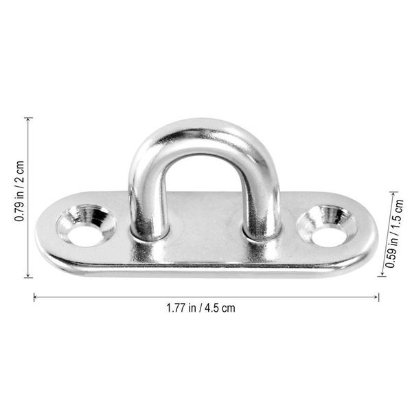 hooks & rails 4 pcs stainless steel oblong pad eye plate staple ring hook loop u-shaped design screws mount hanger
hooks & rails 4 pcs stainless steel oblong pad eye plate staple ring hook loop u-shaped design screws mount hanger