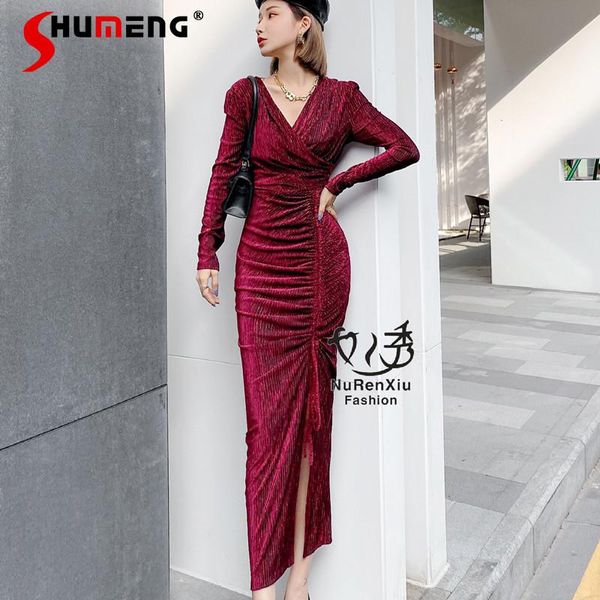 casual dresses 2021 autumn winter ladies corduroy split ankle-length dress women elegant puff-sleeve v-neck slimming sheath long, Black;gray
casual dresses 2021 autumn winter ladies corduroy split ankle-length dress women elegant puff-sleeve v-neck slimming sheath long, Black;gray