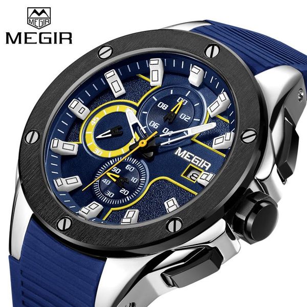 wristwatches megir fashion sport mens watches silicone strap quartz watch men waterproof chronograph wristwatch clock, Slivery;brown
wristwatches megir fashion sport mens watches silicone strap quartz watch men waterproof chronograph wristwatch clock, Slivery;brown