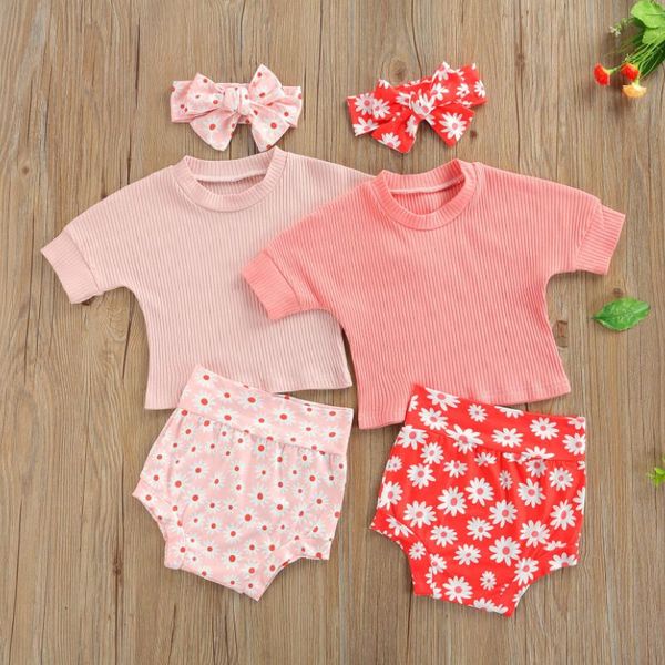 clothing sets 3pcs baby girls summer clothes, short sleeve crew neck casual rib knit + floral shorts headband set 2021, White
clothing sets 3pcs baby girls summer clothes, short sleeve crew neck casual rib knit + floral shorts headband set 2021, White