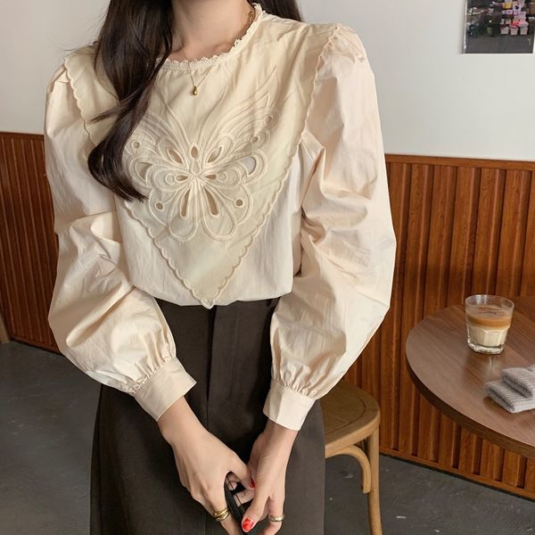 comelwomen chic spring shirts retro french gentle puff long sleeves o-neck hollow elegance blouse female 210515, White
comelwomen chic spring shirts retro french gentle puff long sleeves o-neck hollow elegance blouse female 210515, White