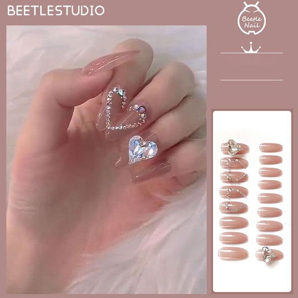 false nails 24pcs love rhinestones wear long paragraph fashion manicure patch save time wearable nail, Red;gold
false nails 24pcs love rhinestones wear long paragraph fashion manicure patch save time wearable nail, Red;gold