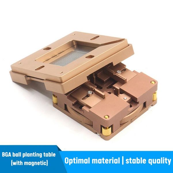 professional hand tool sets bga ball planting table aluminium alloy gold fast positioning with magnetic bead cpu chip leakage
professional hand tool sets bga ball planting table aluminium alloy gold fast positioning with magnetic bead cpu chip leakage