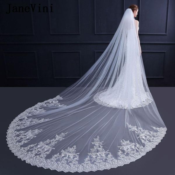 bridal veils janevini luxury white/ivory cathedral wedding with comb one layer lace appliques edge soft tulle long veil mariage, Black
bridal veils janevini luxury white/ivory cathedral wedding with comb one layer lace appliques edge soft tulle long veil mariage, Black