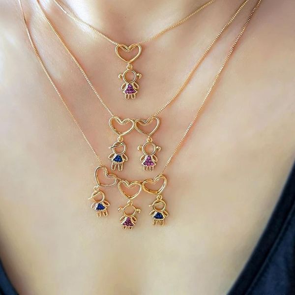 chains daughter titanium steel necklaces multicolor cubic zirconia family girl boy heart pendant necklace rose gold chain mother gifts, Silver
chains daughter titanium steel necklaces multicolor cubic zirconia family girl boy heart pendant necklace rose gold chain mother gifts, Silver