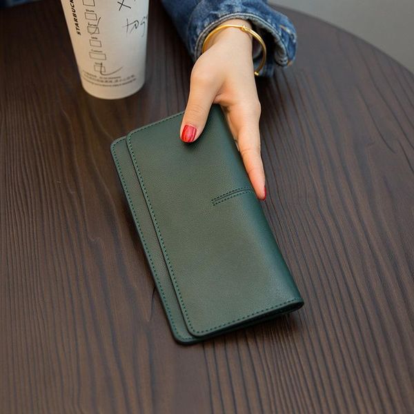 wallets super thin women wallet split cowhide leather simple green long style small premium female purse card holder, Red;black
wallets super thin women wallet split cowhide leather simple green long style small premium female purse card holder, Red;black
