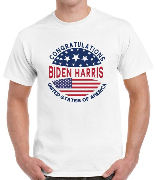 congratulations biden harris american election 2020 president t-shirt, White;black 
congratulations biden harris american election 2020 president t-shirt, White;black