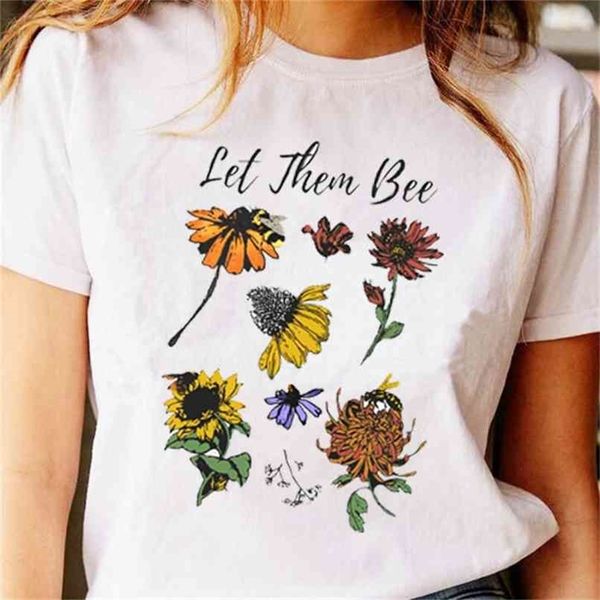 let them bee flowers chart printed t shirt women short sleeve cotton tee street style 210512, White
let them bee flowers chart printed t shirt women short sleeve cotton tee street style 210512, White