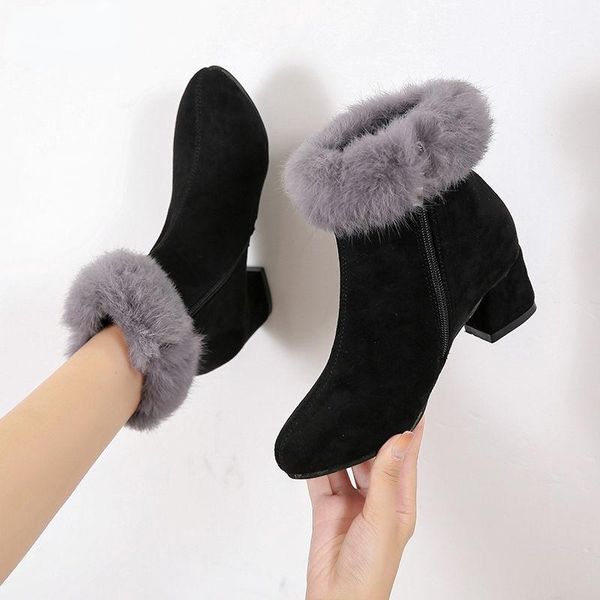 boots ankle women 2021 winter keep warm fashion plus size high heels velvet shoes ladies boot female shoe botines mujer, Black
boots ankle women 2021 winter keep warm fashion plus size high heels velvet shoes ladies boot female shoe botines mujer, Black