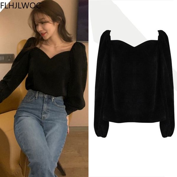 women's knits & tees women chic korean design blusas fashion solid black long sleeve elegant office lady basic shirts blouses, White
women's knits & tees women chic korean design blusas fashion solid black long sleeve elegant office lady basic shirts blouses, White
