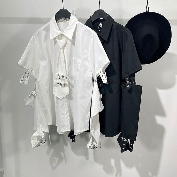 men's casual shirts fashion personality splicing loose work clothes long sleeved shirt function ruffian handsome top, White;black
men's casual shirts fashion personality splicing loose work clothes long sleeved shirt function ruffian handsome top, White;black