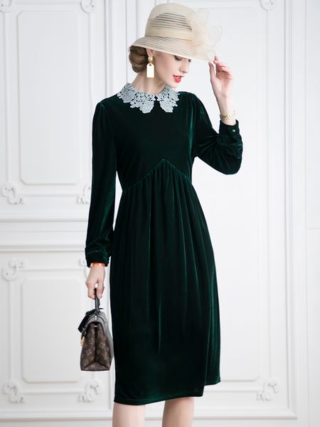 pleuche dress early autumn clothing 2021 new womens high-end long sleeve high-end french retro peter pan collar dress, Black;gray
pleuche dress early autumn clothing 2021 new womens high-end long sleeve high-end french retro peter pan collar dress, Black;gray