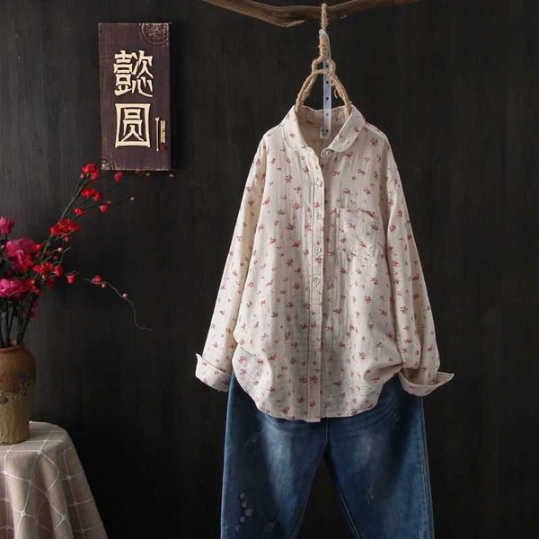 arrival arts style women long sleeve loose shirts floral print vintage cotton linen blouses casual blusas mujer s479 210608, White
arrival arts style women long sleeve loose shirts floral print vintage cotton linen blouses casual blusas mujer s479 210608, White