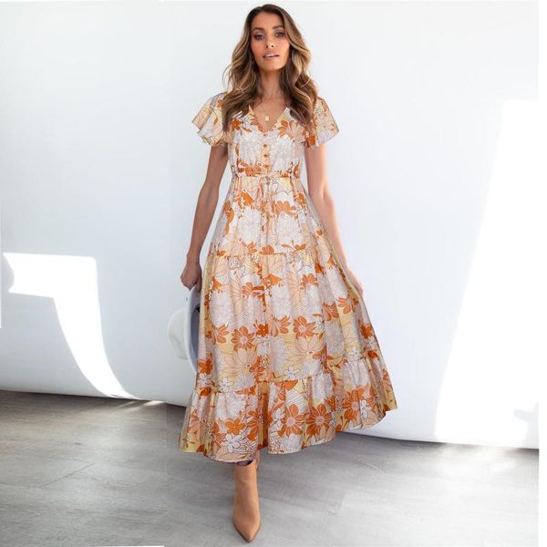 bohemian print summer women's dress 2021 ruffle short sleeve v-neck long dresses y2k fashion casual ladies beach holiday, Black;gray
bohemian print summer women's dress 2021 ruffle short sleeve v-neck long dresses y2k fashion casual ladies beach holiday, Black;gray