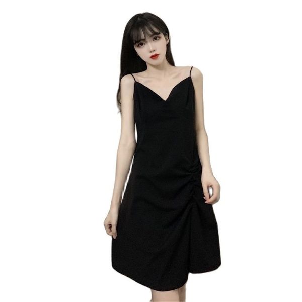 4xl large size elegant dress female slimming strap bottoming skirt summer and korean fashion women's clothing 210520, Black;gray
4xl large size elegant dress female slimming strap bottoming skirt summer and korean fashion women's clothing 210520, Black;gray