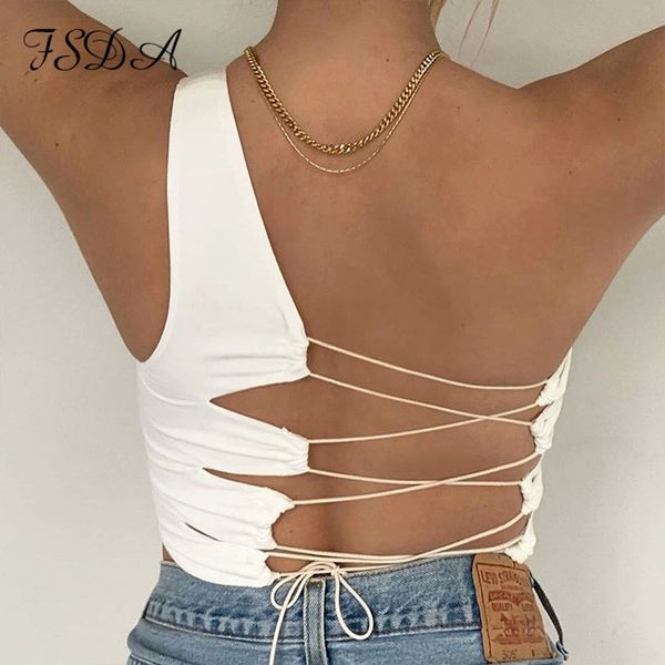 2021 summer white crop women backless bandage sleeveless one shoulder tank lace up party cami, Black;white
2021 summer white crop women backless bandage sleeveless one shoulder tank lace up party cami, Black;white