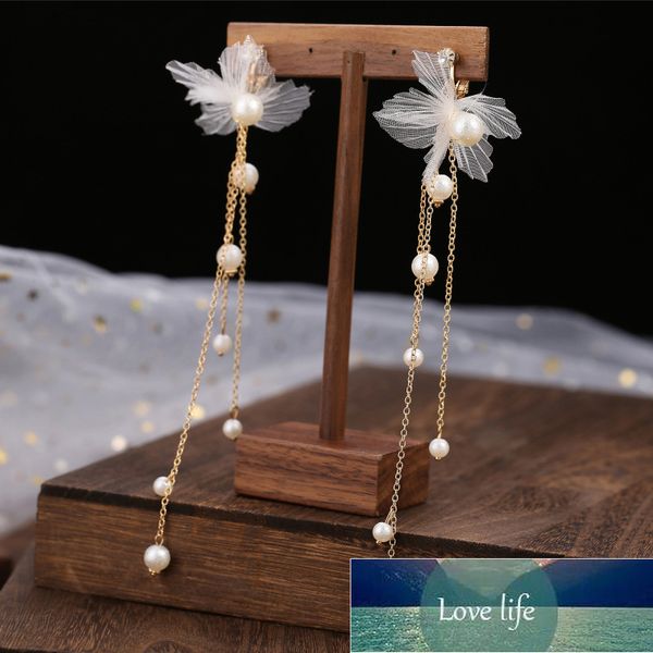 new fashion women wild pearl tassel earrings retro wedding party ear clip women earrings korea style, Silver
new fashion women wild pearl tassel earrings retro wedding party ear clip women earrings korea style, Silver