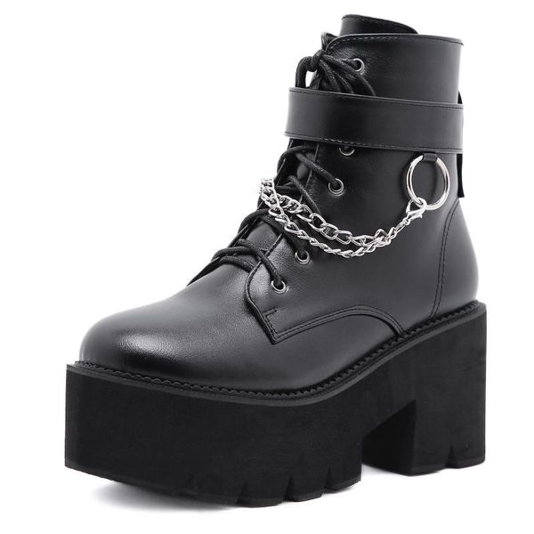 boots 2021 women's short plus size metal chain platform booties shoes thick high heel zipper + buckle, Black
boots 2021 women's short plus size metal chain platform booties shoes thick high heel zipper + buckle, Black