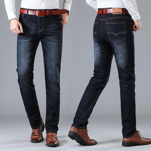 men's jeans brand 2021 fashion business casual stretch slim classic trousers denim pants male black blue 
men's jeans brand 2021 fashion business casual stretch slim classic trousers denim pants male black blue