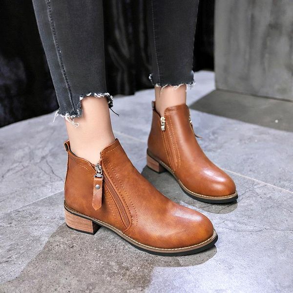 boots plus size ankle women shoes woman leather zip round toe fashion low heels short winter botas mujer, Black
boots plus size ankle women shoes woman leather zip round toe fashion low heels short winter botas mujer, Black