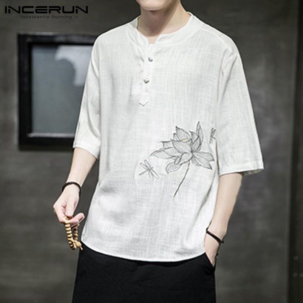 men casual shirt printed stand collar streetwear cotton breathable half sleeve vintage summer 2021 camisas s-5xl men's shirts, White;black
men casual shirt printed stand collar streetwear cotton breathable half sleeve vintage summer 2021 camisas s-5xl men's shirts, White;black