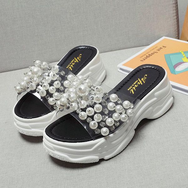 nice summer women strange slippers platform heels full of pearl elegant shoes woman non slip outside female vogue flip flops, Black
nice summer women strange slippers platform heels full of pearl elegant shoes woman non slip outside female vogue flip flops, Black