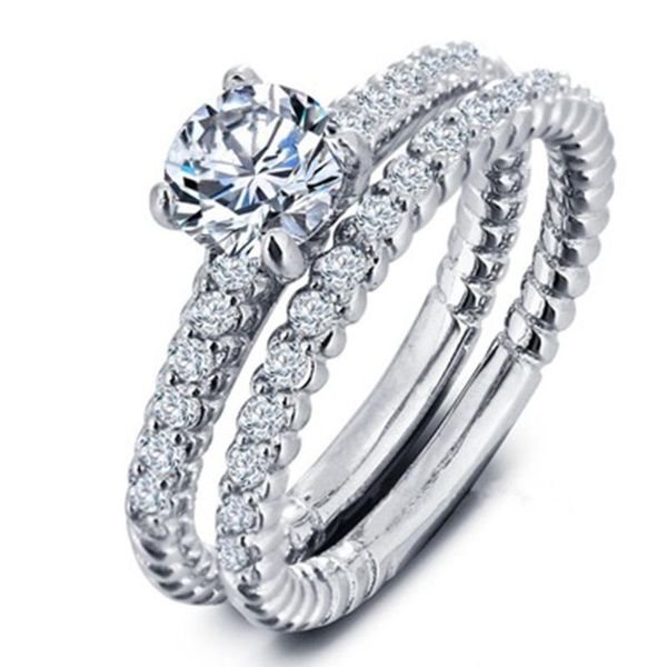 cluster rings 2 pcs/set baoshina luxury inlaid white crystal ring set for women party anniversary wedding couple jewelry accessories, Golden;silver
cluster rings 2 pcs/set baoshina luxury inlaid white crystal ring set for women party anniversary wedding couple jewelry accessories, Golden;silver