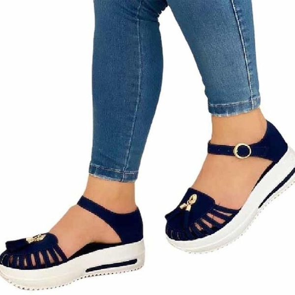 ladies sandals low buckle round toe wedge red solid color bag heel shoes platform, Black
ladies sandals low buckle round toe wedge red solid color bag heel shoes platform, Black
